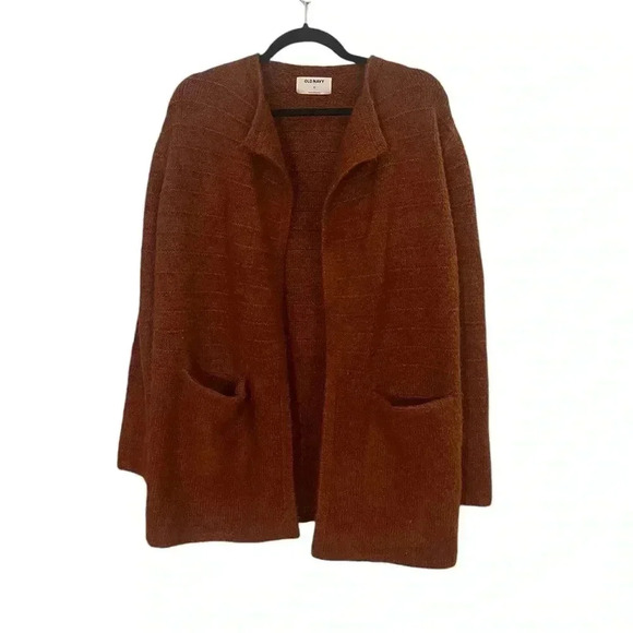 Old Navy Sweaters - Old Navy Garter Coatigan open front cardigan coat in rust oversized XS